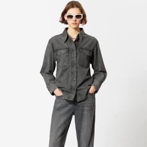 Isabel Marant Dark Grey Button Up Shirt Sz 38 S 6 Medium